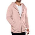 thumbnail image 4 of Horkkom Zip Up Hoodie Men Fall Outfits Plain Workout Hoodie Thin Casual Sweatshirt with Pockets S, 4 of 5