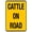 Warning Sign 6, variant on Cattle ON Road Sign, 8"x12" Road Safety Metal Tin Sign, Industrial Commercial Livestock Road Alert Sign for Outdoor