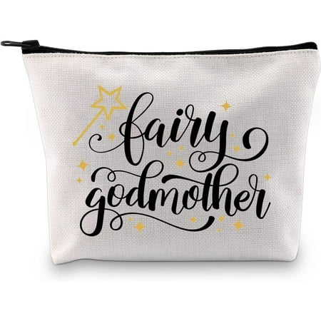 Fairy Godmother Makeup Bag Godmother Thank You Gift Godmother Proposal Cosmetic Bag Baptism Gift First Communion Gift