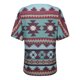 thumbnail image 5 of Puntoco Mujeres Casual Retro Occidental Manga Corta Cuello en V Geometría Estampado Étnico Blusa Camiseta tops Puntoco Puntoco-6651, 5 of 8