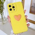 thumbnail image 2 of Compatible with iPhone 13 Pro Max Cute 3D Love Heart Case Camera Protection Shockproof Soft Bumper Phone Case for Women Girls Yellow, 2 of 10