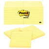 3M Post-It Lined Original Notes, 3 x 3 Inches, Canary Yellow, Pack of 12