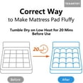 thumbnail image 5 of 800GSM Mattress Topper Full XL Size,Mattress Pad (8-22" Depth) Fits All Sizes,- Microfiber Pad Cover, Mattress Pads, Extra Thick Cooling Full XL Size Bed Mattress Topper 54"x80" Inches Silver Grey, 5 of 8