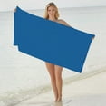thumbnail image 2 of Btomtd Large Polyester Beach Towel with Superior Water Absorption and Fast Drying No Sand Sticking Bath Towels for Sports and Travel Multipurpose Towel - 51.18'x31.49', Blue, 2 of 6