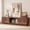 Walnut, variant on 62.2" Mid Century Modern Fluted TV Stand, Low Profile TV Stand with Slatted & Waved Design Panel for Living Room Bedroom ()