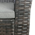 thumbnail image 7 of Baner Garden N87-XJ 4 Piece Outdoor Furniture Set All Weather Deep Seating Patio Backyard Garden with Grey Cushions, Mixed Black/Brown, 7 of 7