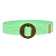 thumbnail image 2 of Green Women Wide Elastic Waist Belt Woven Solid Belt polypropylene Vintage Stretchy Belt Retro Fashion Cinch Belts for Dresses One Size, 2 of 3