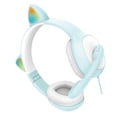 thumbnail image 2 of Bearachild Auriculares Auriculares con cable para computadora Auriculares adorables con oreja brillante Auriculares para juegos Cables de audio/vídeo azul claro, 2 of 6