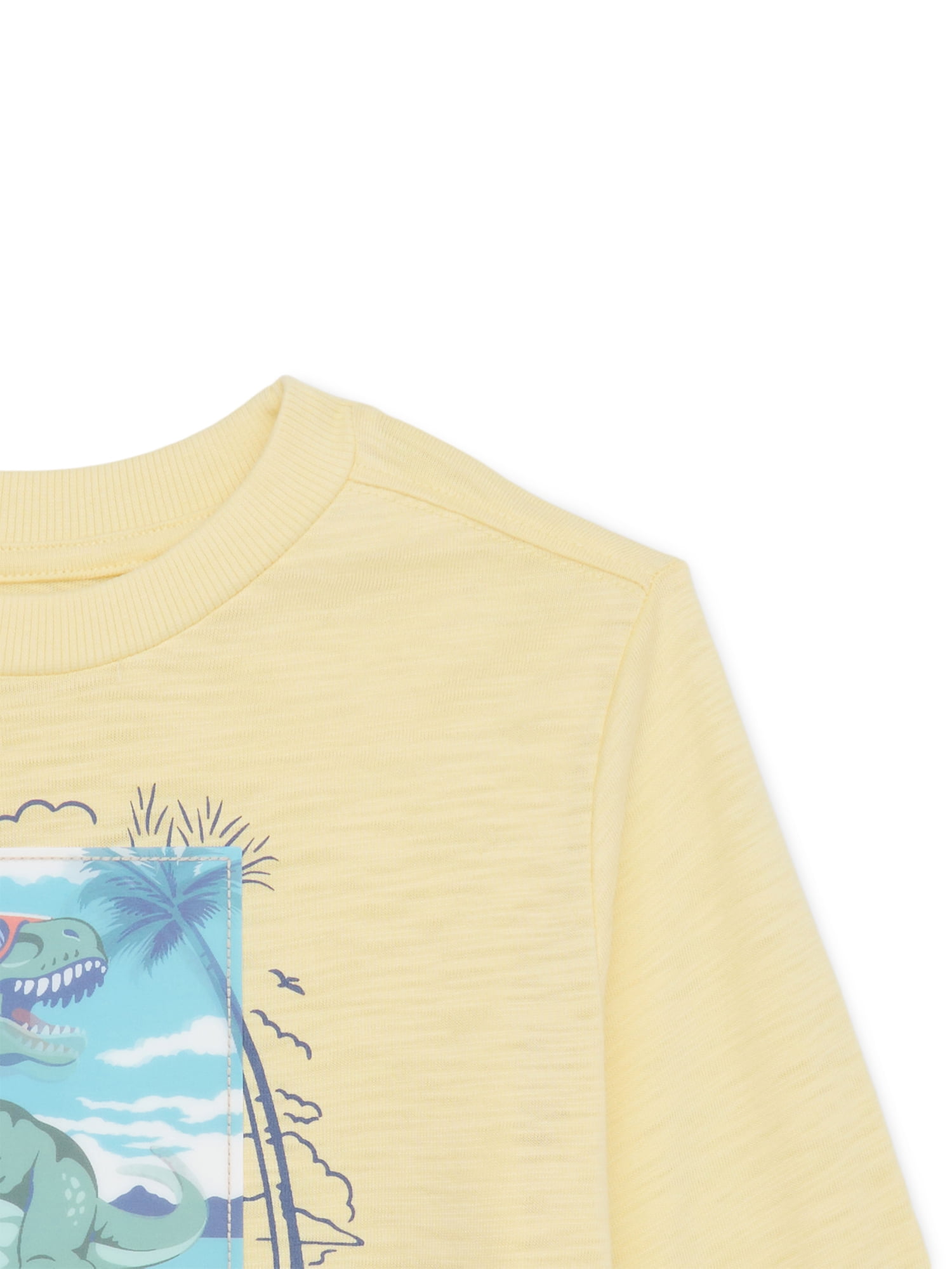 365 Kids by Garanimals Boys Mix and Match Long Sleeve Slub Jersey Graphic Tee, Sizes 4-10