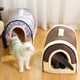 thumbnail image 4 of Dog House Kennel Soft Pet Bed Tent Indoor Enclosed Warm Plush Sleeping Nest Basket with Removable Cushion Travel Dog Accessory ShopWise Round, 4 of 22