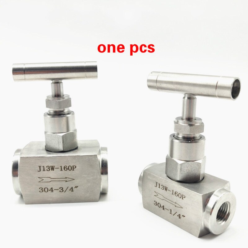 SS304 Female Needle Valve 1/4"3/8"1/2"3/4" high pressure shutoff valve