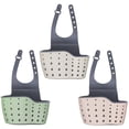 thumbnail image 1 of 3 Pieces Kitchen Sink Organizer, Adjustable Kitchen Sink Storage Basket, Bathroom Suction Cup Holder Kitchen Storage, Kitchen Sink Hanging Basket, 1 of 5