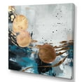 thumbnail image 2 of Designart "Gold Green Bold Shapes Marble" Abstract Marble Canvas Wall Art, 2 of 5