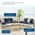 thumbnail image 3 of Modway Shore Sunbrella® Fabric Outdoor Patio Aluminum 3 Piece Set in Silver Navy, 3 of 14