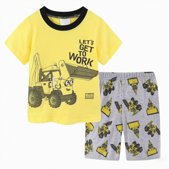 Toddler Boy Summer Outfits Animal Print Short Sleeve T-Shirt and Sketch Shorts Casual Toddler Outfit 2-7 Years