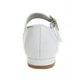 thumbnail image 3 of Mary Jane Dress Shoe Pumps for Girls, Low Heel Hook Loop Buckle, White (Size 8 Toddler), 3 of 7