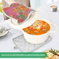 thumbnail image 3 of Yayeee Pot Holders Kitchen Heat Resistant with Pocket 7"x9.8" Cotton Oven Cooking Hot Pads, Art City, 3 of 7