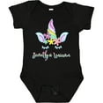 thumbnail image 3 of Inktastic Secretly a Unicorn flowers and horn Boys or Girls Baby Bodysuit, 3 of 5