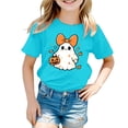 thumbnail image 2 of Xudanell Toddler Halloween Tshirts Cute Pumpkin Trendy Casual Tee Boy Girl Short Sleeve Tops, 2 of 7