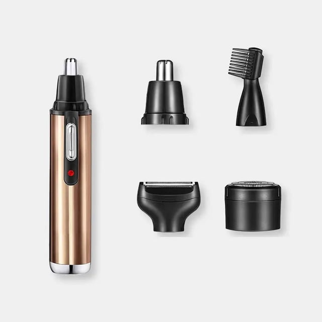 Recortador de pelo de nariz y orejas para hombres recargable - Recortador de pelo de nariz eléctrico USB para mujeres - Depilación facial de cejas impermeable e indolora