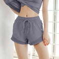 thumbnail image 2 of Lmueinov Women's Quick Dry Athletic Shorts Breathable Mesh Elastic Waist Drawstring Side Pockets Lightweight Casual Shorts for Yoga Gym Running Workout Sports, XS-2XL, 2 of 4
