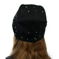 thumbnail image 4 of NYFASHION101 Unisex Comfort & Warm Knit Studded Slouchy Beanie Hat Black, 4 of 4