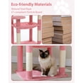 thumbnail image 6 of AEGFKDCat Tree for Large Cats with Metal Plush Big Hammock, 56.3" Cat Tower for Indoor Cats with 2 Door Condo House, 6-Tier Cat Shelves with Scratching Posts and Large Top Perch, Pink, 6 of 7