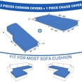 thumbnail image 3 of Pieces Couch Cushion Covers for Sectional Sofa Seat Slipcover Stretch Sectional Couch Cover for L Shape Left/Right Chaise with Elastic Bottom ( Seater + Chaise Light ), 3 of 7