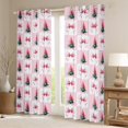 thumbnail image 2 of Feelyou Green Christmas Tree Black Out Curtains, Bowknot Plaid Buffalo Curtains Pack of 2 (42x63 Each), Teens Boys Girls Kids Bedroom Curtains, Blackout Curtains Home Decor, 2 of 6