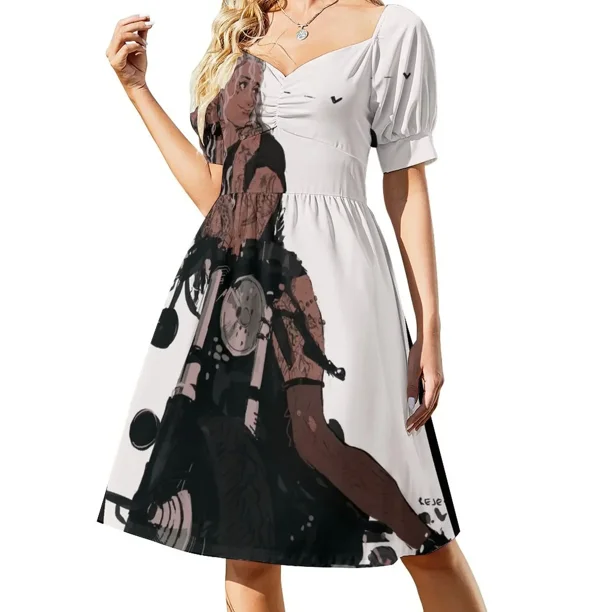 Vestido BAD GIRL de manga corta, vestido de playa, vestido de verano, vestidos de verano, cóctel de vestidos
