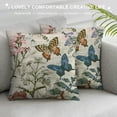 thumbnail image 3 of Shiartex Floral Spring Pillow Covers , Herbs and Wild Flowers Botanical Plants Throw Pillow Cases Sage Green Floral Vintage Outdoors  Decor for Home Bed Car Couch White, 3 of 5