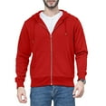 thumbnail image 2 of kamemir Long Sleeve T-Shirt Zip Hoodie(Red,5XL), 2 of 3