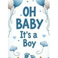 thumbnail image 3 of LUUFILx Oh Baby It's a Boy Backdrop Baby Shower Banner Party Supplies Newborn Announcement Photography Props Gender Reveal Decorations Background, 3 of 8