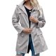 thumbnail image 1 of Chaqueta impermeable para mujer, impermeable, transpirable con capucha, ligera, plegable, chaqueta de transición, chaqueta para exteriores con cintura ajustable con cordón, 1 of 5