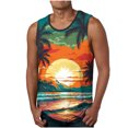 thumbnail image 2 of Hombres Impresión Casual sin Mangas Suéter Cuello Redondo Tanque Deportivo, 2 of 5
