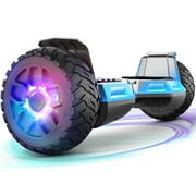 SISIGAD Off-Road Bluetooth Hoverboard, Two Wheels 8.5 inch Self Balancing Hoverboard with LED Light, All Terrain Hoverboard Electric Scooter for Adults or Kids Silver