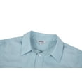 thumbnail image 5 of Bienzoe Boys Button Up Shirt: Short Sleeve Kids Dress Collared Shirts Two Pockets Aqua 7, 5 of 10
