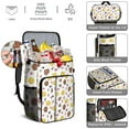thumbnail image 5 of Travel Cooler Bag - Colorful Softball and Fashion Icons Pattern Camping Beer Cooler Backpack with Bottle Opener- Waterproof Insulated Picnic Backpacks - Cooler Bag for Beach, 5 of 6