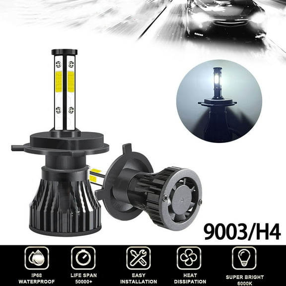 4-side LED High Low Beam Headlight Bulbs For Kia Rio5 2007 2008 2009 2010 2011