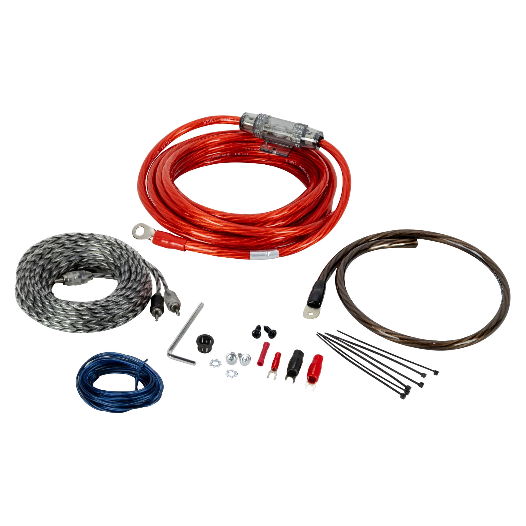 Scosche KPA6CC 1200-Watt Hybrid OFC/CCA Amplifier Install Wiring Kit with Twisted Pair Audio Cables