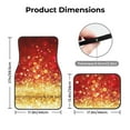 thumbnail image 3 of Balery Red Gold Glitter Pattern 4-Piece Floor Mats, Heavy-Duty Rubber Liners, Anti-Slip Design, All-Season Automotive Protection, Vehicles, Cars, Trucks, and SUVs, 3 of 5
