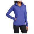 thumbnail image 4 of Yellow Rooster Women's Sport Wick Stretch 1/2 Zip Pullover Iris Purple S, 4 of 7