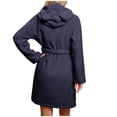thumbnail image 6 of Zpanxa Nightgowns for Women, Bathrobe for Women Fashion Casual Solid Long Sleeve Ladies Loose Pocket Keep Warm Robes Faux Velvet Sleepwear Dress Nightgowns Navy M, 6 of 6