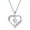 04-Diamond, variant on Emma Manor EM 14k White Gold-plated Mom Heart Women Jewelry Pendant Necklace