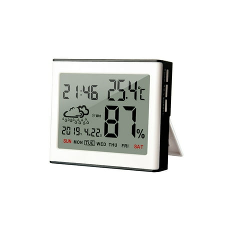 

3Pcs 10-99RH Electronic Hygrometer with Bracket Weather Station Battery Operated Temperature Humidity Meter