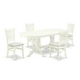 thumbnail image 2 of East West Furniture Vancouver 5-piece Wood Dinette Set in Linen White, 2 of 10