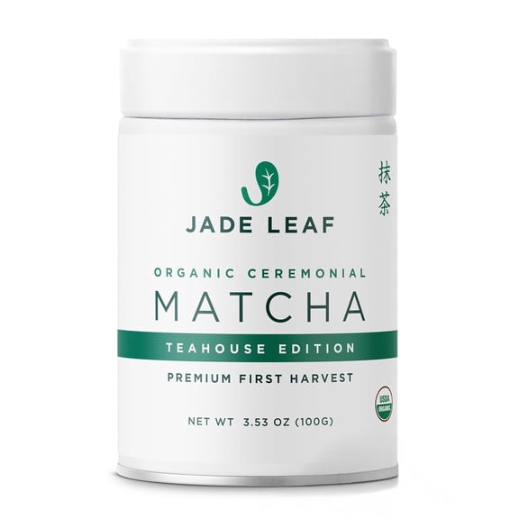 Jade Leaf Organic Ceremonial Grade Matcha Powder, Teahouse Edition, 3.53 oz Tin