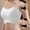 1White, variant on Ladies' Sexy Detachable Shoulder Strap Anti Slip Large Size Invisible Underwear Without Steel Ring Front Buckle Gathered Seamless Bra Beautiful Back Shock-Absorbing Sports Bra