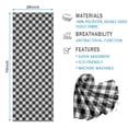 thumbnail image 2 of Black White Small Checkered Pattern Hot Yoga Mat Towel Non Slip for Hot Yoga - Quick-Drying Yoga Mat Cover with 4 Corner Pockets with Travel Bag - Hot Yoga Towel Non Slip 74"x26", 2 of 6