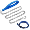 thumbnail image 1 of Chain Link Dog Leash Anti Chew Strong Anti Bite Dog Leash Comfortable Soft Padded Handle for Medium Large Dogs, 1 of 8